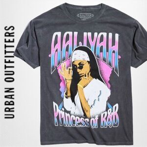 NEW Aaliyah UO Urban Outfitters Princess Of R&B Shirt T-Shirt Tee M L